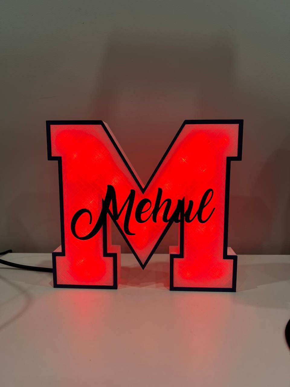 GlowLetter Personalized LED Initial Sign